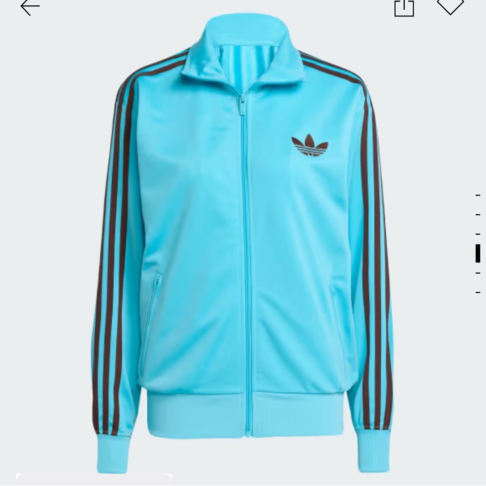 NEW Blue and Brown Adidas Loose Adicolor Firebird Track Jacket